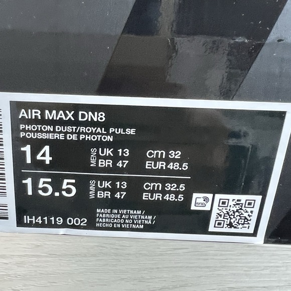 Nike Air Max Dn8 Mens Size 14 Photon Dust Team Gold Royal Pulse IH4119 002 - Picture 10 of 10